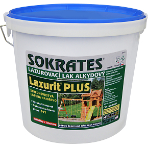 Sokrates Lazurit Plus stredněvrstvová lazúra na drevo, bezfarebná, 4 kg