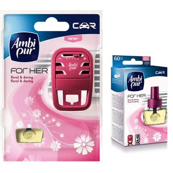 Ambi Pur Car for Her Flowers a elegancie kompletné strojček pre vaše vozidlo 7 ml