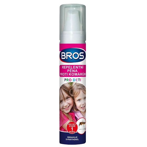 Bros Repelentný pena proti komárom pre deti staršie ako 1 rok 90 ml
