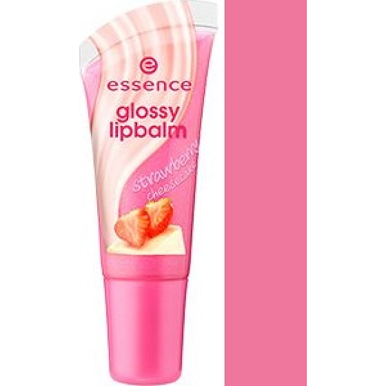 Essence Glossy Lipbalm balzam na pery s leskom 01 Strawberry Cheesecake 8 ml