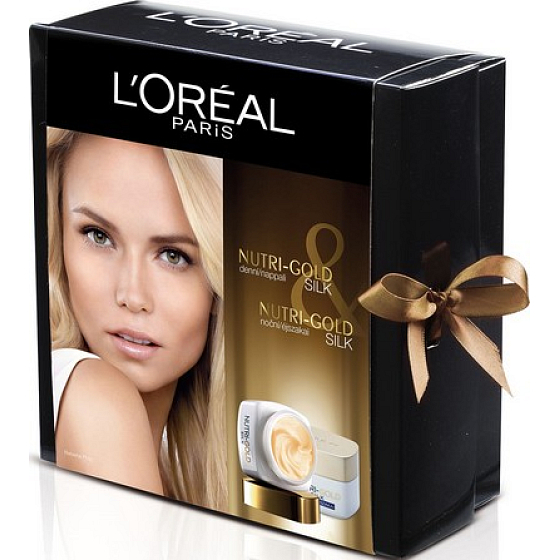 Loreal Paris Nutri-Gold Silk denný krém 50 ml + nočný krém 50 ml, kozmetická sada