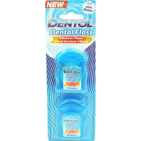 Dentol Dental Floss Cool Mint dentálna voskovaná niť 2 x 50 metrov