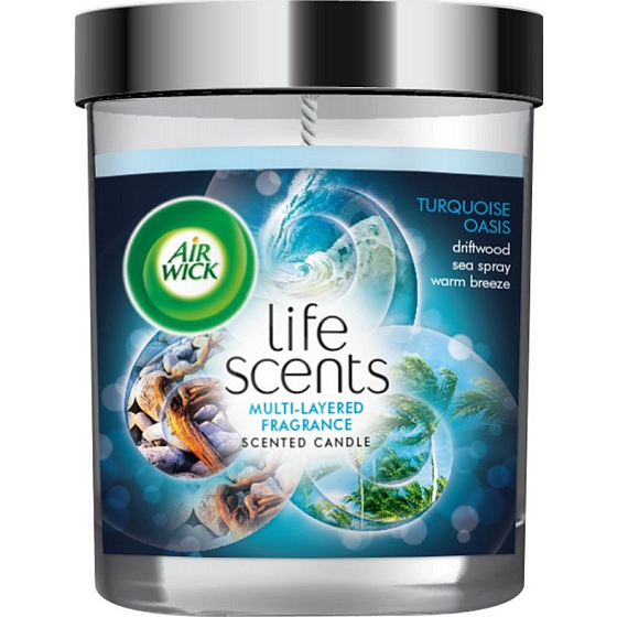Air Wick Life Scents Tyrkysová lagúna vonná sviečka 141 g