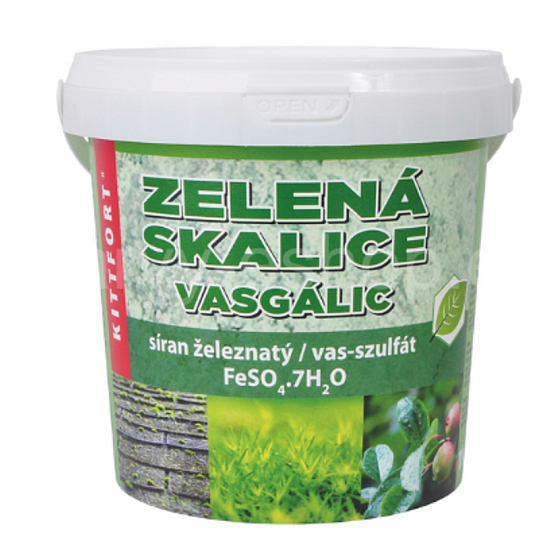 Kittfort Zelená skalica, síran železnatý na hubenie machov v trávnatých plochách 1 kg