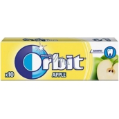 Wrigleys Orbit Jablko žuvačky bez cukru ovocné dražé 10 kusov 14 g