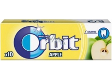 Wrigleys Orbit Jablko žuvačky bez cukru ovocné dražé 10 kusov 14 g