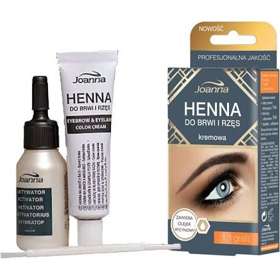 Joanna Henna farba na obočie a mihalnice grafitová 15 ml