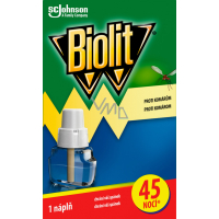 Biolit náplň do elektrického odpařovača proti komárom, 45 nocí, 27 ml