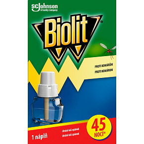 Biolit náplň do elektrického odpařovača proti komárom, 45 nocí, 27 ml