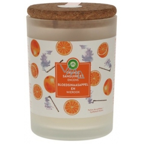 Air Wick Essential Oils Blood Orange & Incense - Pomaranč a vonná tyčinka vonná sviečka sklo 185 g