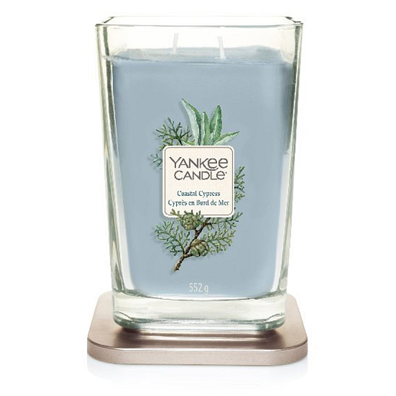 Yankee Candle Coastal Cypress - Pobrežná cyprus sójová vonná sviečka Elevation veľká sklo 2 knôty 553 g