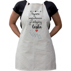 Bohemia Gifts Kuchynská zástera s potlačou Tajná ingrediencia, dĺžka 75 cm