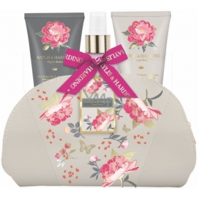 Baylis & Harding Ružová magnólie a Hruškový kvet sprchový krém 50 ml + mlieko na ruky a telo 50 ml + telový sprej 100 ml + kozmetická kabelka, kozmetická sada