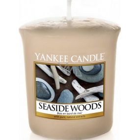 Yankee Candle Seaside Woods - Prímorské drevá vonná sviečka votívna 49 g