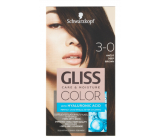 Schwarzkopf Gliss Color farba na vlasy 3-0 Hnedý 2 x 60 ml