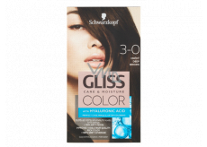 Schwarzkopf Gliss Color farba na vlasy 3-0 Hnedý 2 x 60 ml