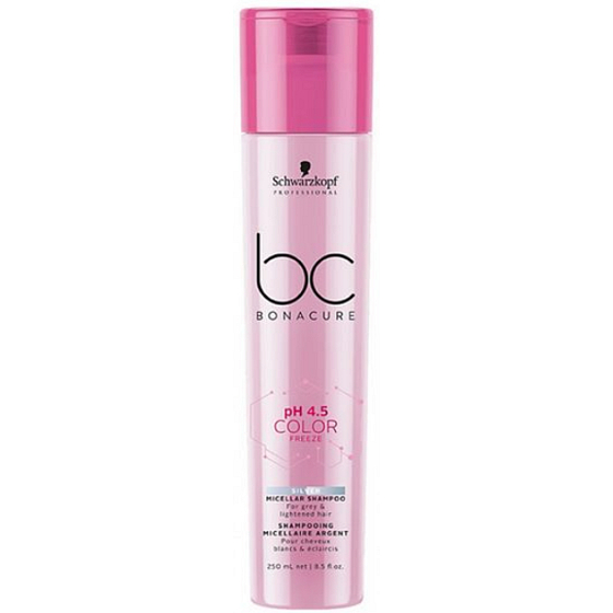 Schwarzkopf Professional BC Bonacure pH 4.5 Color Freeze Silver Micellar strieborný šampón pre elimináciu žltých tónov 250 ml