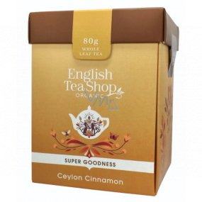 English Tea Shop Bio Cejlónska škorice sypaný čaj 80 g + drevená odmerka so sponou