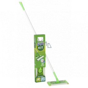 Swiffer Kit mop + náhradná prachovka na podlahu 8 kusov + náhradné vlhčené obrúsky na podlahu 3 kusy, štartovacia sada