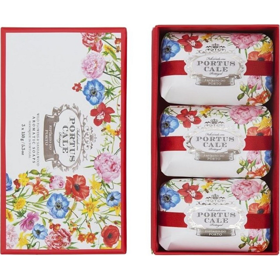 Castelbel Blooming Garden - Pomarančový kvet a jazmín toaletné mydlo 3 x 150 g, kozmetická sada pre ženy