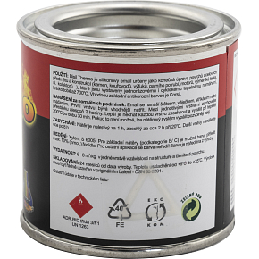 Bisil Thermo žiaruvzdorná farba 700 °C, 0199 čierna, 80 g