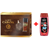 LA RIVE CABANA parfémovaná voda 90 ml + deodorant sprej 150 ml, darčeková sada pre mužov + Sprchový gél La Rive 2v1 Minie 250 ml NAVÍC