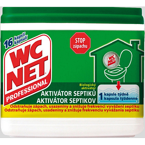 WC NET aktivátor septikov, 16 kapsúl, 288 g