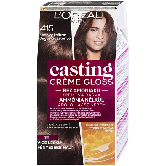 Loreal Paris Casting Creme Gloss farba na vlasy 415 ľadový gaštan