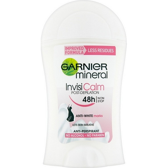 Garnier Mineral Invisi Calm antiperspirant dezodorant stick pre ženy 40 ml