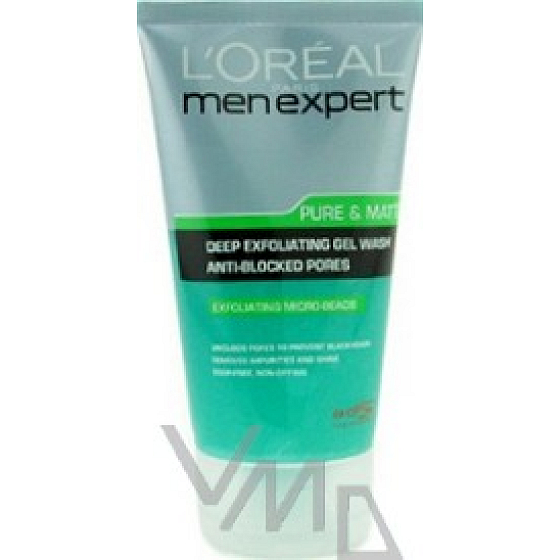 Loreal Paris Men Expert Pure & Matte čistiaci peelingový gél 150 ml