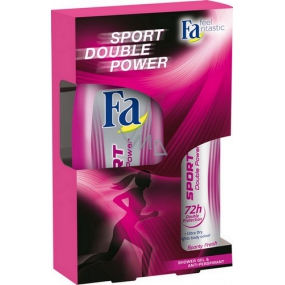 Fa Sport Double Power Športy Fresh sprchový gel 250 ml + dezodorant sprej 150 ml, kozmetická sada