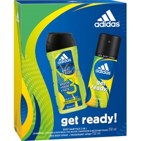 Adidas Get Ready! for Him dezodorant sprej 150 ml + sprchový gél 250 ml, kozmetická sada