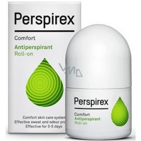 Perspirex Comfort guľôčkový antiperspirant bez vône roll-on unisex 3-5 dní účinok 20 ml