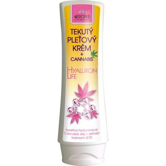 Bion Cosmetics Cannabis Hyaluron Life Tekutý pleťový krém 150 ml