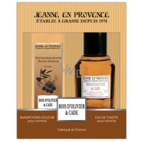 Jeanne en Provence Men Bois D Olivier & Cade toaletná voda 100 ml + šampón a sprchový gél 2v1 250 ml, darčeková sada
