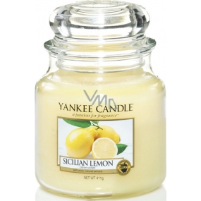 Yankee Candle Sicilian Lemon - Sicílsky citrón vonná sviečka Classic strednej sklo 411 g