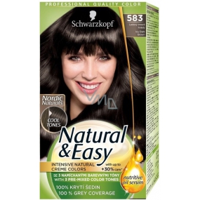 Schwarzkopf Natural & Easy farba na vlasy 583 Ľadový tmavohnedý