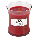 Woodwick Cinnamon Chai - Škorica a vanilka vonná sviečka s dreveným knôtom a viečkom sklo malá 85 g