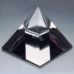 Sklenená pyramída hladká krištáľ 50 mm