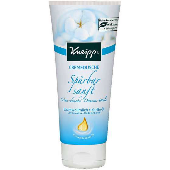 Kneipp Hebký ako zamat s olejom Karité a Bavlníkovým olejom sprchový gél 200 ml