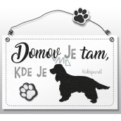 Nekupto Pets drevený nápis Cocker Spaniel 155 x 98 x 5 mm