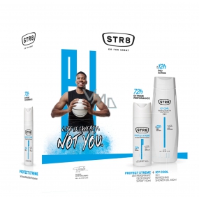 Str8 Protect Extra antiperspirant deodorant sprej pre mužov 150 ml + sprchový gél 400 ml, kozmetická sada