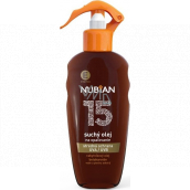 Nubian OF15 vode a piesku odolný suchý olej na opaľovanie sprej 200 ml