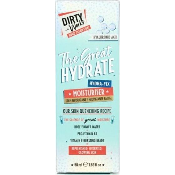 Dirty Works The Great Hydrate Vitamín E a ruže hydratačný gél na tvár 50 ml