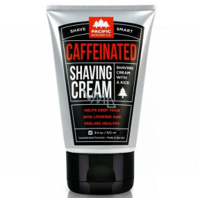 Pacific Shaving krém na holenie pre mužov s kofeínom 100 ml