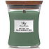 WoodWick Mint Leaves & Oak vonná sviečka s dreveným knôtom a viečkom sklenená stredná 275 g