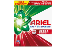 Ariel Plus Ultra Oxi Effect BOX prací prášek na bílé i stálobarevné prádlo 68 dávek 3,74 kg