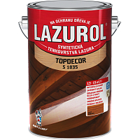 Lazurol Topdecor S1035 tenkovrstvá lazura na dřevo T027 meranti, 4,5 l