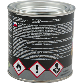 Hostagrund K2100 Silikon Strieborná farba na kov do 500 °C, strieborná, 350 g