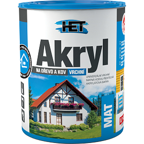Het Akryl Mat univerzálna farba na drevo i kov, 0100 biela, 700 g